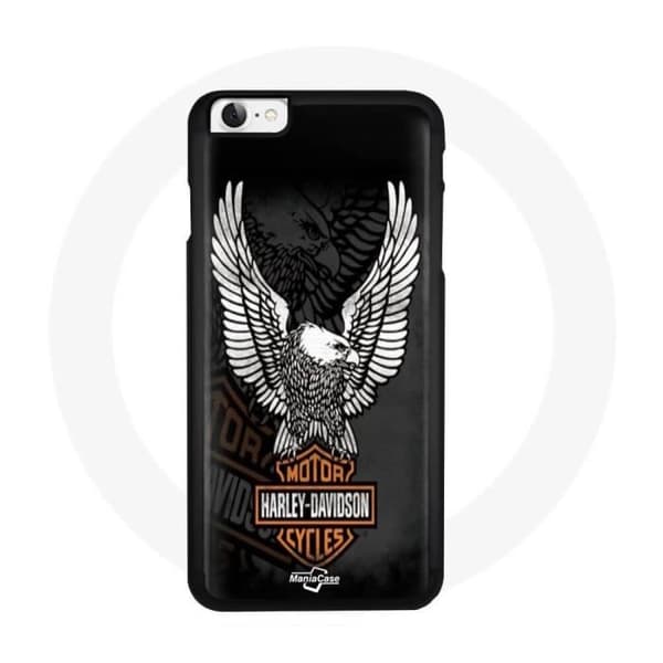 Coque - Maniacase - Iphone 6 - Sort - Harley Davidson Aigle - Blød Svart