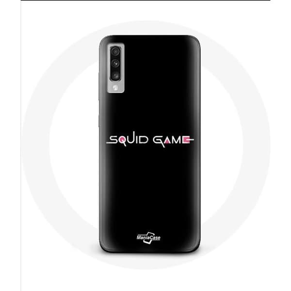 Cover til Samsung Galaxy A70 Squid Game logo Sort Baggrund
