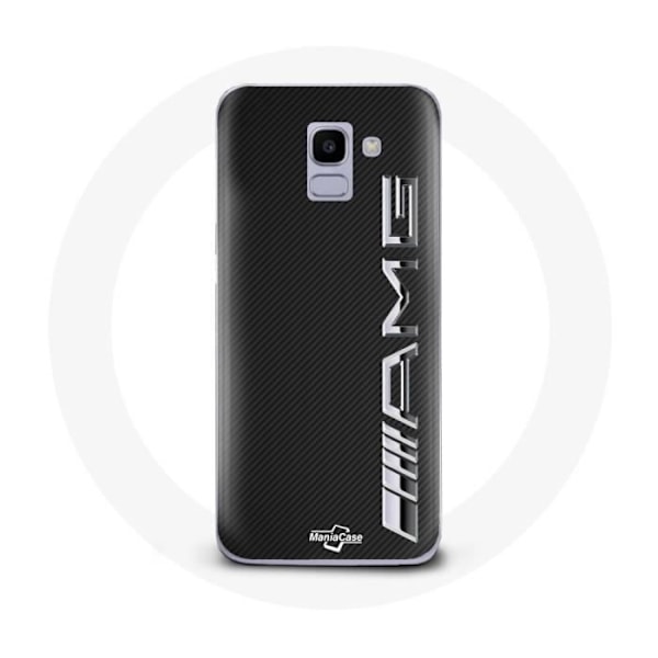 Coque för Samsung Galaxy A8 2018 Amg-logotyp Kolfiberstruktur
