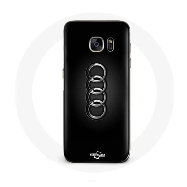 Coque Samsung Galaxy S6 edge Audi-logo, musta tausta