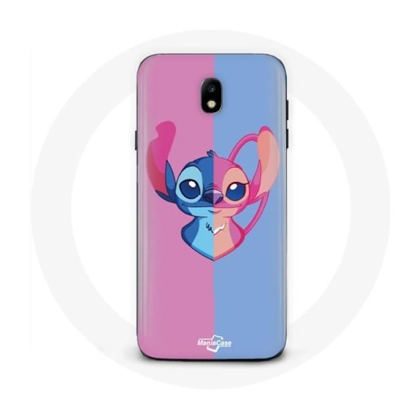 Coque för Samsung Galaxy J5 2017 Stitch och angel blå rosa