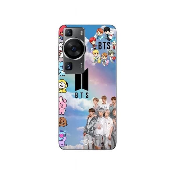Coque - MANIACASE - Huawei P60 - Kpop BTS - Blød - Sort - Unisex