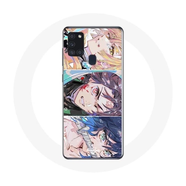 Coque för Samsung Galaxy A21S Tanjiro Inosuke och Zenitsu Demon Slayer Kimetsu no Yaiba Manga