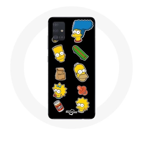 Coque - Samsung - Galaxy A51 - Simpsons - Flexibel - Telefont skydd - Svart Svart