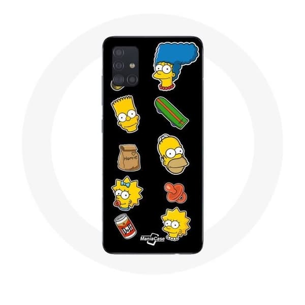 Cover - Samsung - Galaxy A51 - Simpsons - Blød - Telefonbeskyttelse - Sort Svart