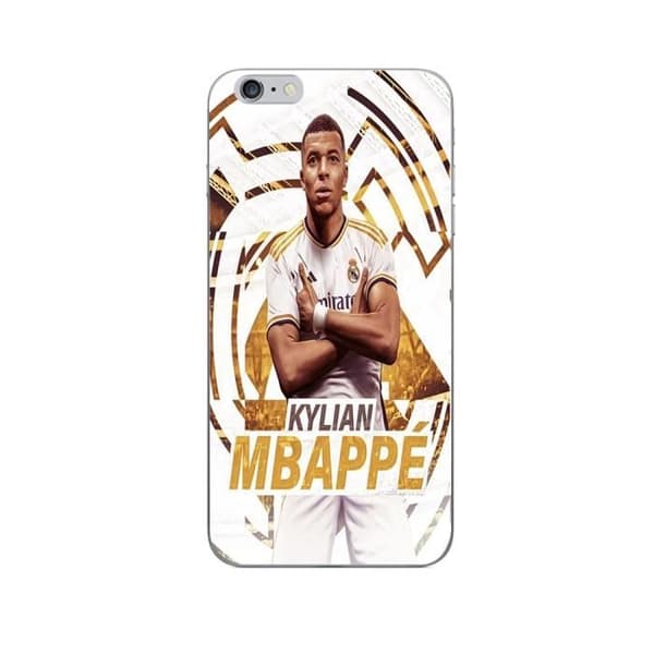 Coque Maniacase til iPhone 8 Kylian Mbappe Real Madrid baggrundsfejring