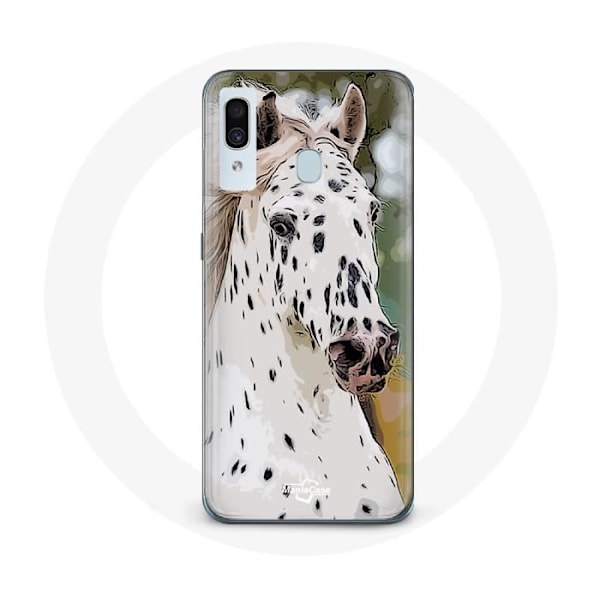 Coque - Appaloosa - Samsung Galaxy A20 - Mjuk - Skydd - Vit häst