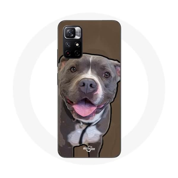 Skal - MANIACASE - Redmi Note 11 5G - Pitbull hund - Mjuk - Vit grå Vit grå