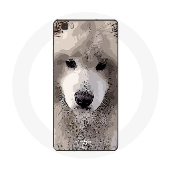 Coque Huawei P8 Lite Samoyède Harmaa Rotu koiria