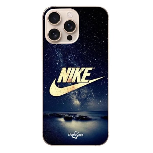 Coque - Nike - Iphone 16 Pro Max - Mjuk - Svart - Guldstjärnor Doré, Stjärnklar natt