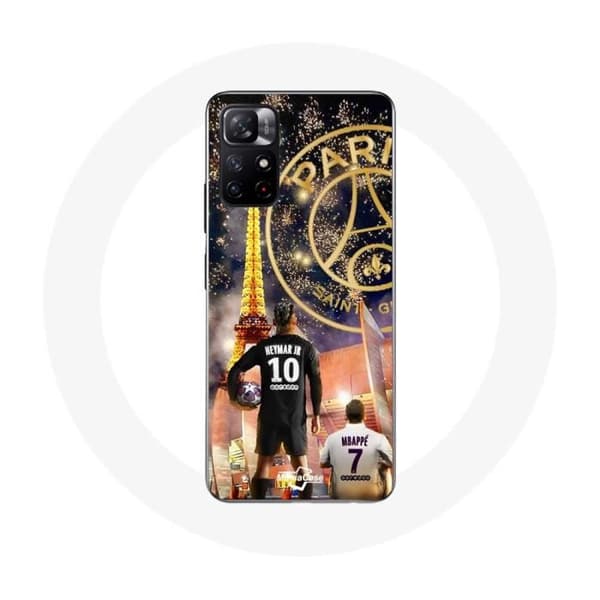 Coque - PSG - Xiaomi Redmi Note 11s 5G - Pehmeä - Valkoinen - Neymar ja Mbappé Hyvää Joulua