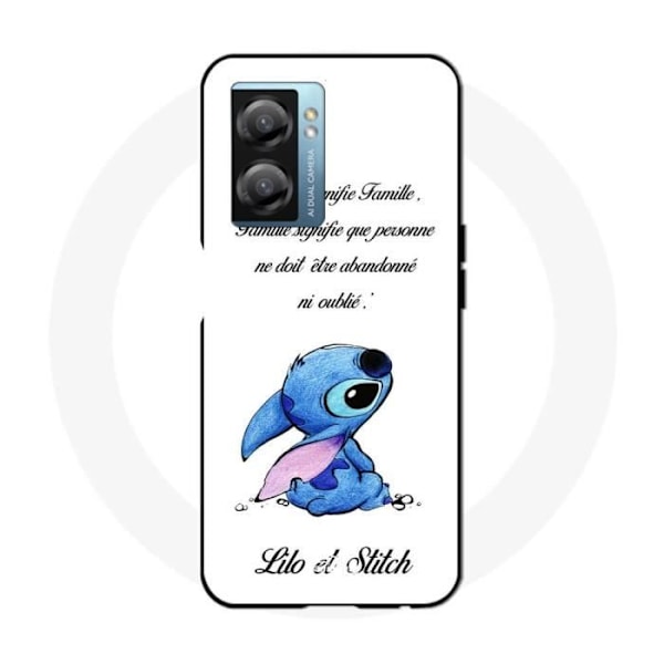 Coque Oppo A77 5G Stitch Lilo Familj Vit