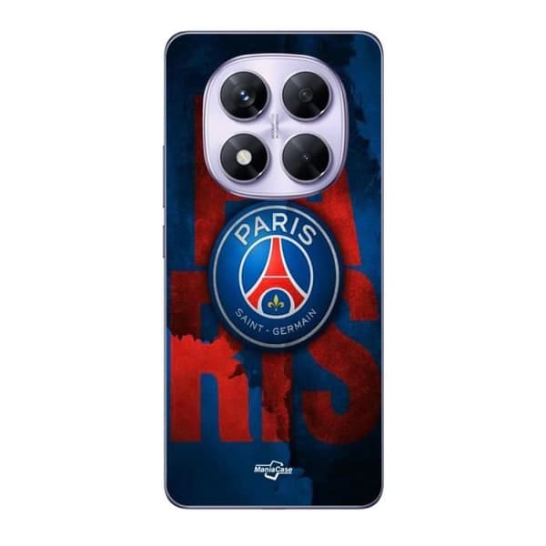 Coque - Maniacase - Xiaomi Redmi Note 14 Pro 5G - Blå - PSG-logotyp - Mjuk