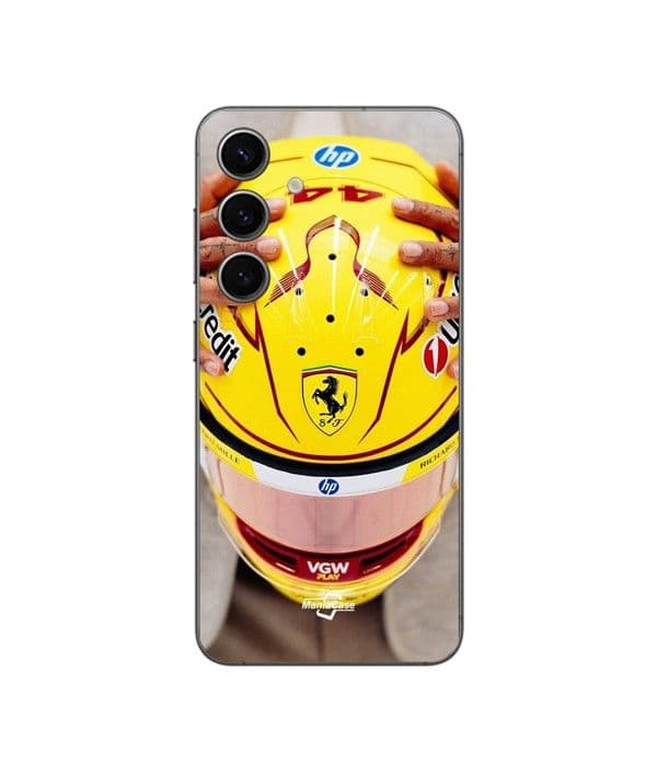 Coque - Ferrari - Hamilton 44 - Samsung Galaxy S23 FE - Silikone - Blød - Sort Svart