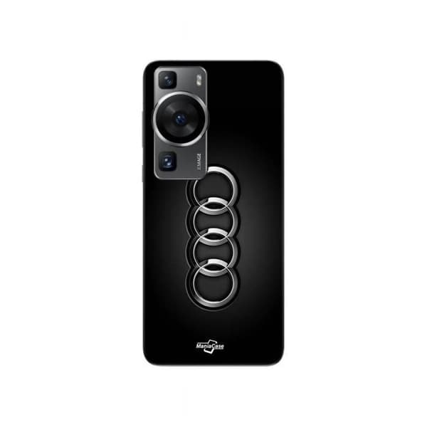 Coque - Maniacase - Huawei P60 - Audi Logo - Blød - Sort Svart