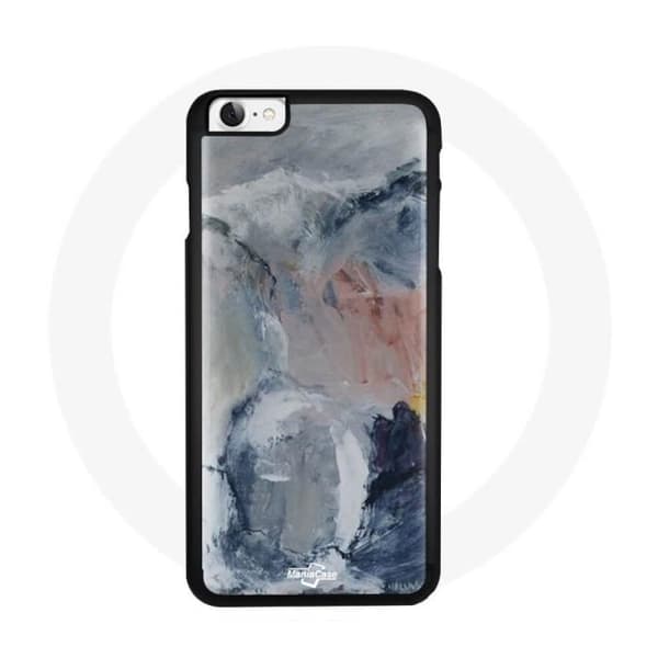 iPhone 4 Cover - Abstrakte Malerier - Fleksibel - Kunstnerisk Design - Sort - Abstrakt
