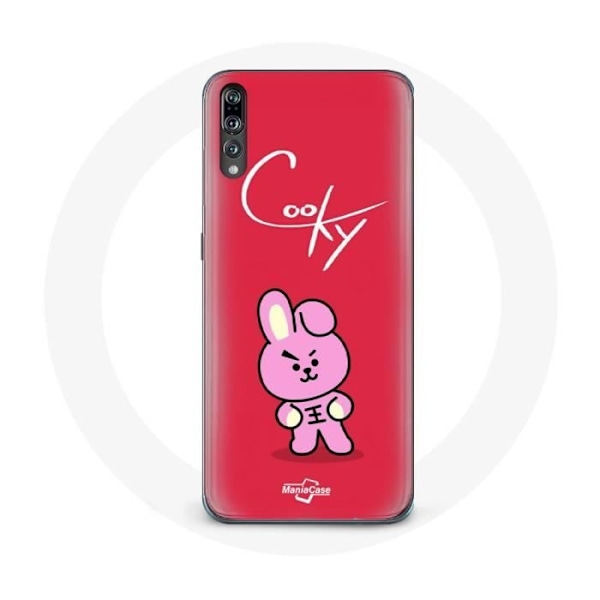 Coque för Huawei P20 BTS Bangtan Boys BT21 Cooky Röd Bakgrund