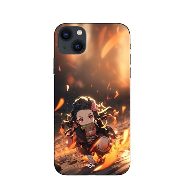 Coque Maniacase för Iphone 13 Demon Slayer Nezuko 3D konst anime Manga svart
