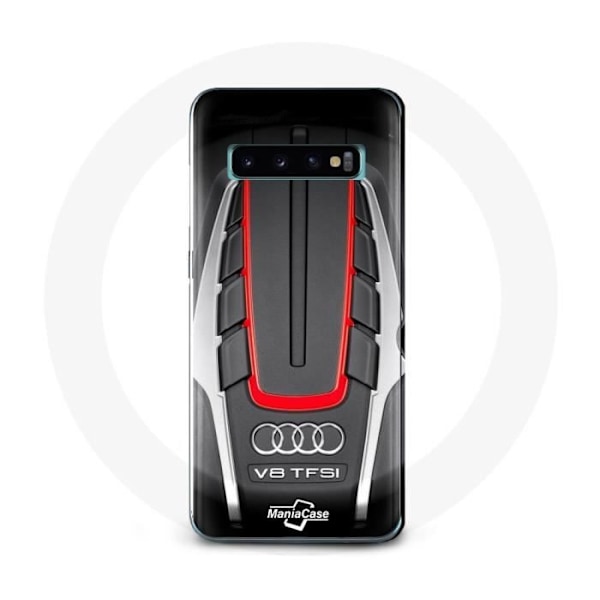 Coque för Samsung Galaxy s10 plus Audi S8 Röd Logotyp