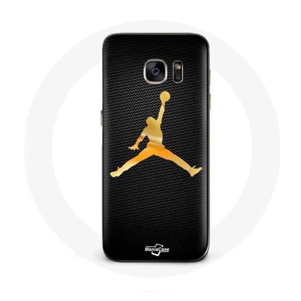 Cover til Samsung Galaxy S7 Edge med Michael Jordan logo i gul