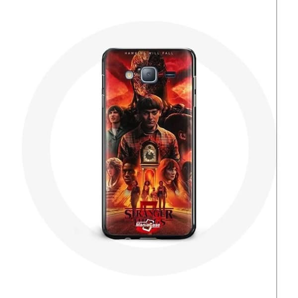 Coque - Maniacase - Samsung Galaxy J5 2016 - Blød - Sort - Stranger Things Sæson 5