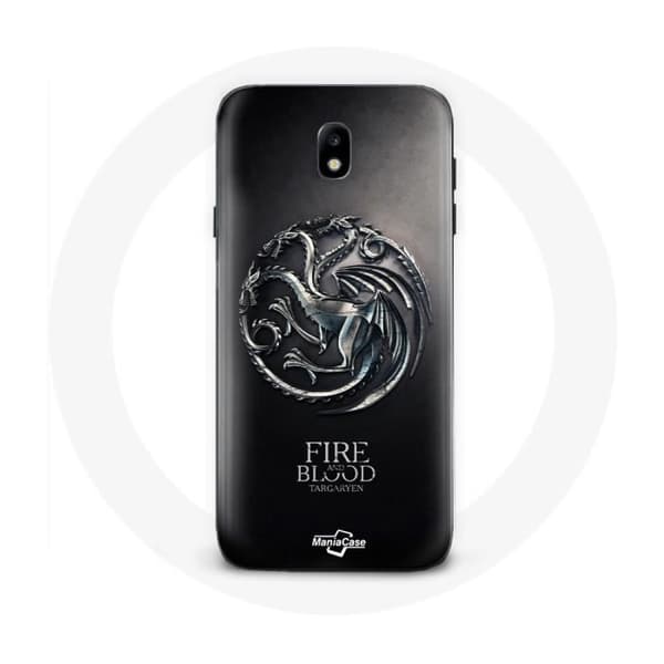 Coque - MANIACASE - Samsung Galaxy J7 2017 - Targaryen af ild og blod - Fleksibel - Sort