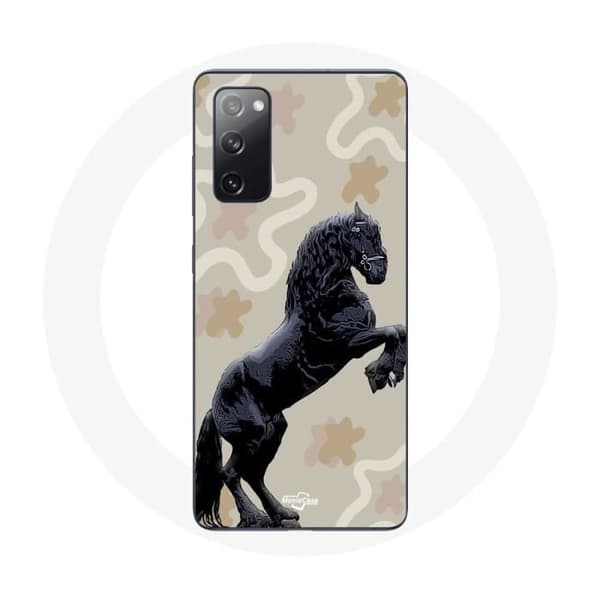 Coque - Samsung - Galaxy S20 FE - Sort - Blød - Heste race Svart