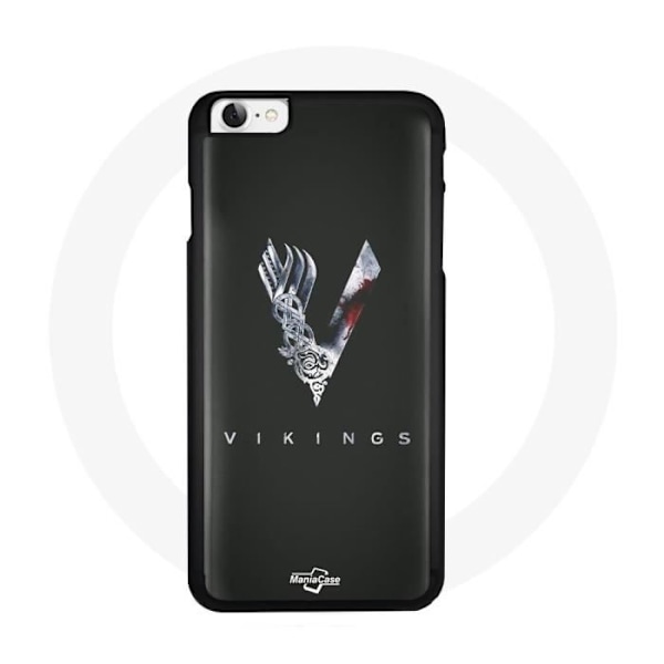 Skydd för Iphone 5 - Vikings - Säsong 6 - Logotyp V - Svärd - Grå på Svart Bakgrund Mörkgrå