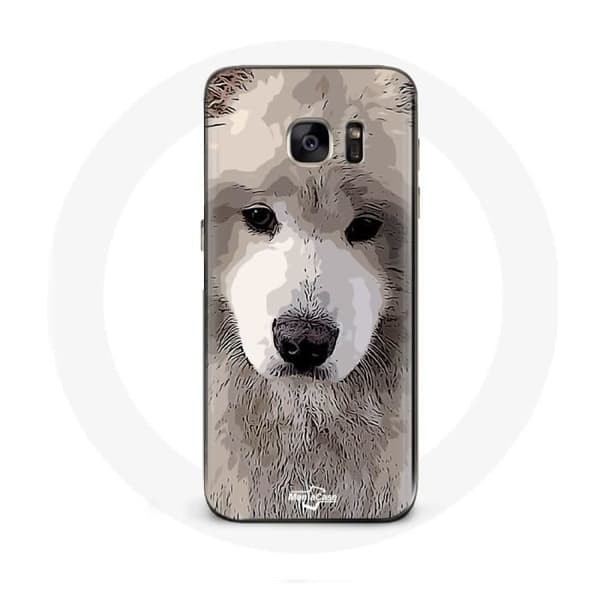 Cover - Samsung - Galaxy S7 - Samoyed - Grå - Hård Grå