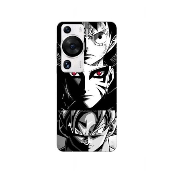 Telefoncase - Maniacase - Huawei P60 Pro - Anime manga - Svart och vit - Mjuk Svartvitt