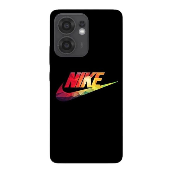 Mobilskal - Maniacase - Oppo Reno 13F - Färgglad Nike-logotyp - Silikon - Mjuk Svart