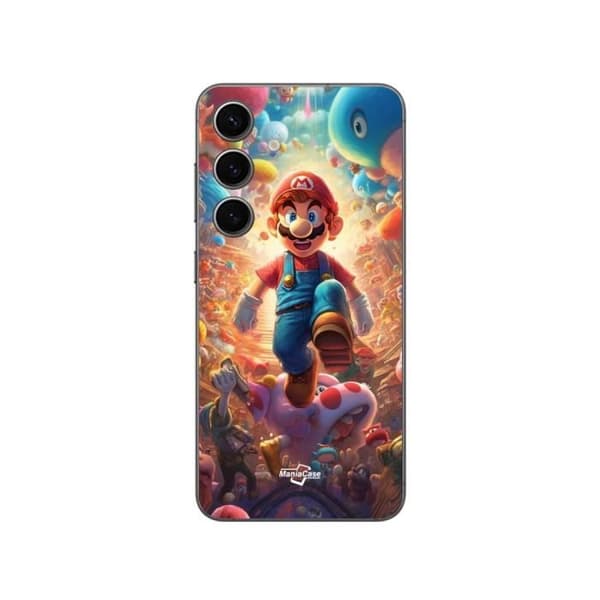 Coque - Maniacase - Samsung Galaxy S24 FE - Blød - Super Mario Bros - Sort