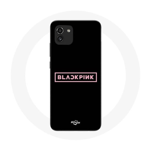 Coque för Samsung Galaxy A03 Blackpink K-pop-grupp logotyp svart bakgrund