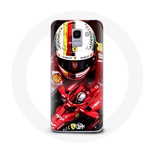 Coque för Samsung Galaxy A6 2018 Formel 1 Sebastian Vettel F1 Röd