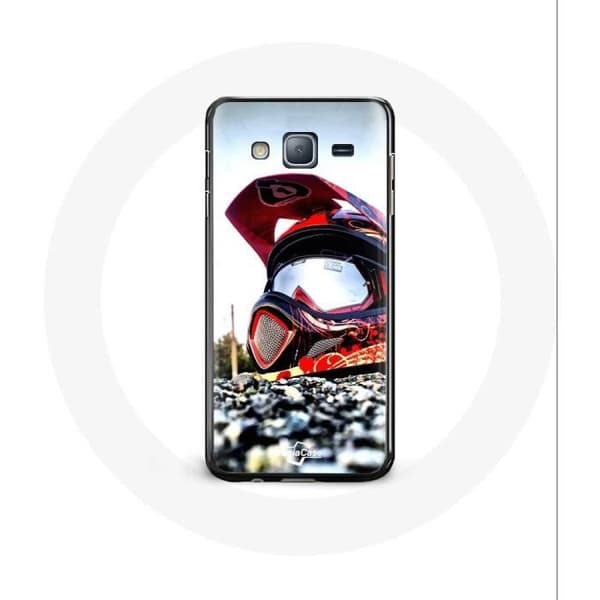 Coque pour Samsung Galaxy J7 Casque MotoCross