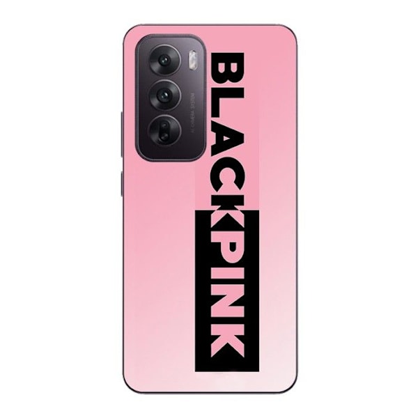 Telefoncase - Maniacase - Oppo Reno 12 5G - Svart - Blackpink-logotyp - Mjuk Svart