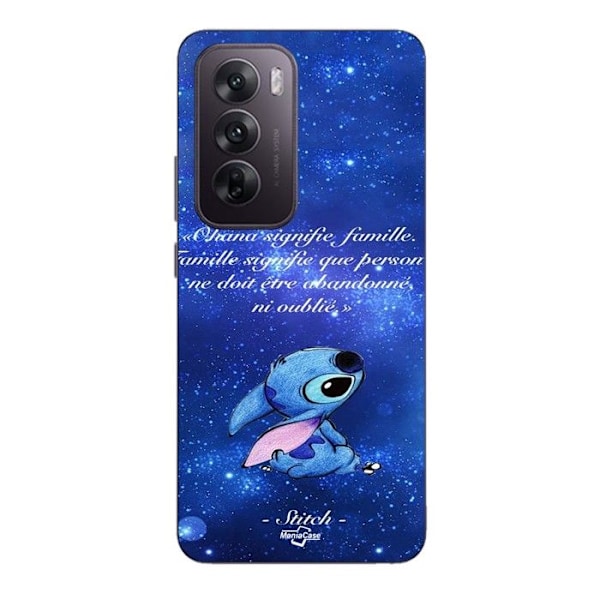 Coque För Oppo Reno 12 5g Stitch disney stitch söt Ohana betyder familj Maniacase Svart