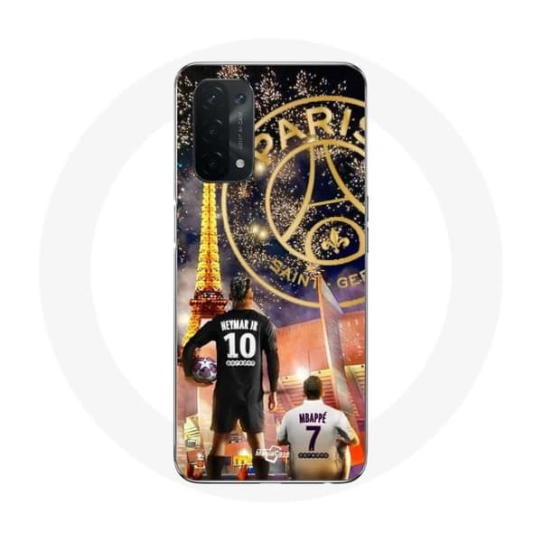 Coque för Oppo A54 5G PSG Neymar och Mbappé God jul