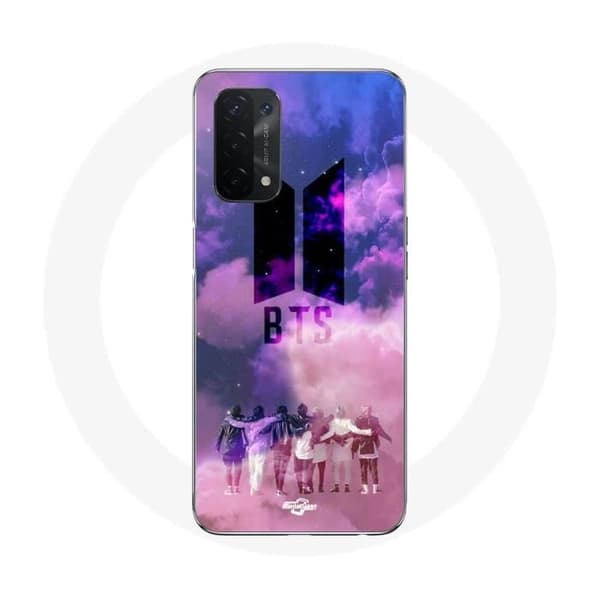 Coque - BTS - Oppo A54 5G - Blød - Kpop - Hvidt logo
