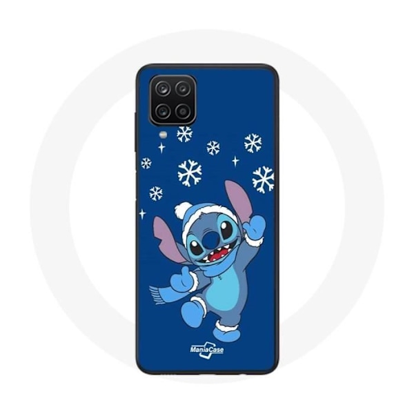 Fodral för Samsung Galaxy A22 4G Stitch snö jul blå