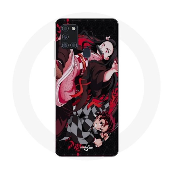 Coque Maniacase för Samsung Galaxy A21s demon slayer tanjiro nezuko attack kamp