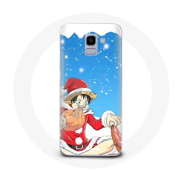 Skydd för Samsung Galaxy A6 2018 Anime One Piece Luffy Julafton 2023