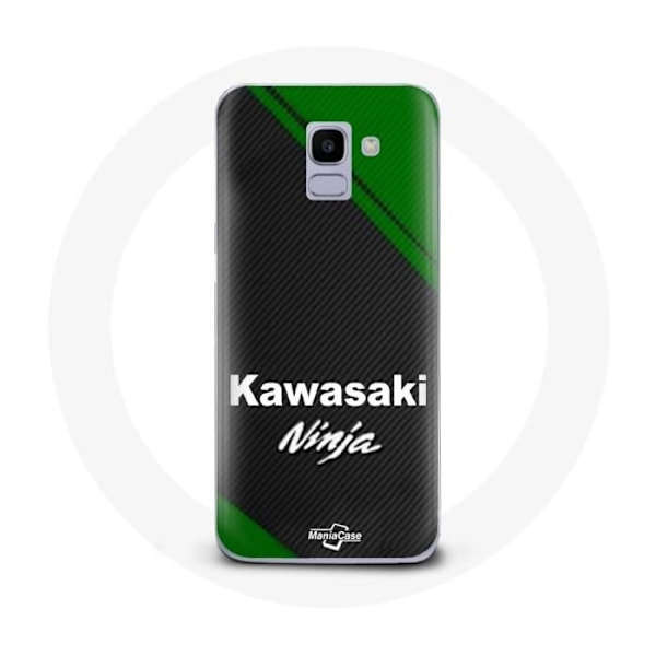 Coque - Kawasaki - Galaxy J6 2018 - Mjuk - Grön - Ninja-logotyp