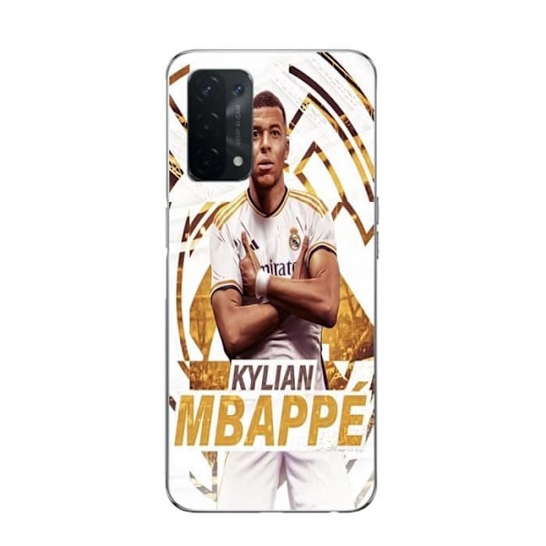 Coque Maniacase för Oppo A74 5g Kylian Mbappe Real Madrid bakgrund firande