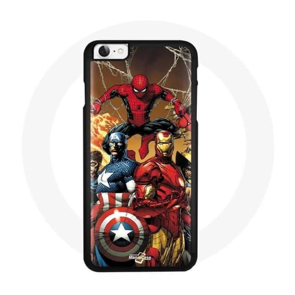 Coque - Marvel - Iphone SE - Pehmeä - Marvel-muotoilu - Musta