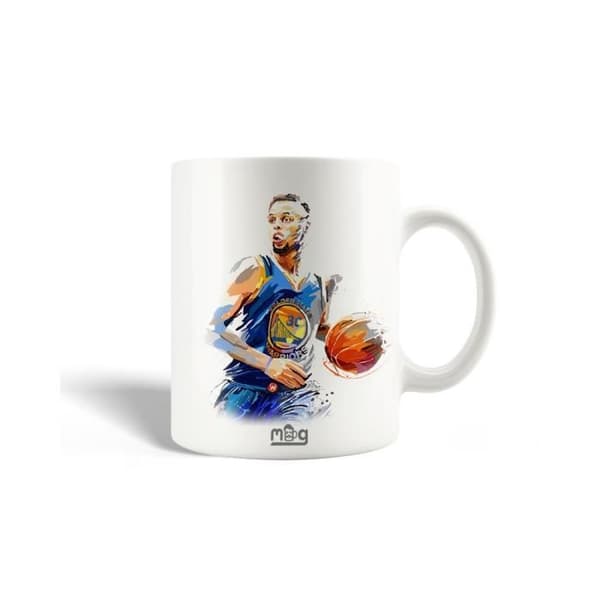 Keramikkopp - Stephen Curry - Warriors - 30cl - Oppvaskmaskin-kompatibel - Hvit