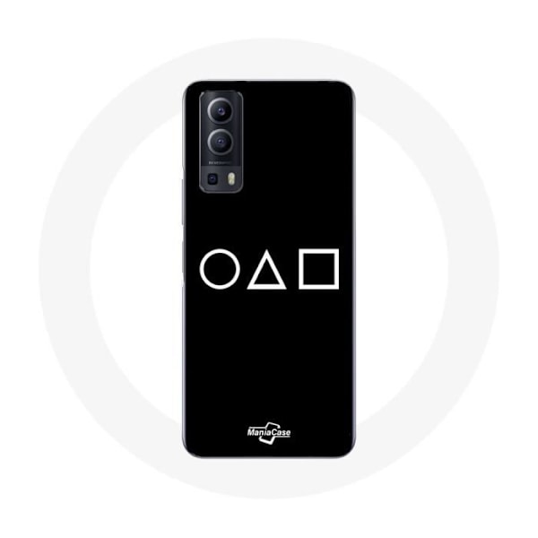 Coque Vivo Y72 Squid Game logotyp symboler cirkel fyrkant triangel svart bakgrund