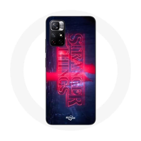 Skal - MANIACASE - Redmi Note 11 5G - Transparent - Stranger Things-logotyp - Flexibel Transparent