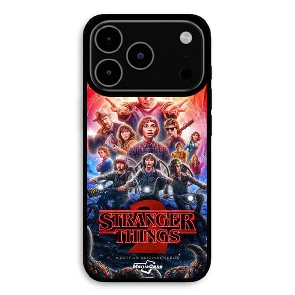 Coque för iPhone 17 Pro Max Stranger Things säsong 2 Maniacase Svart