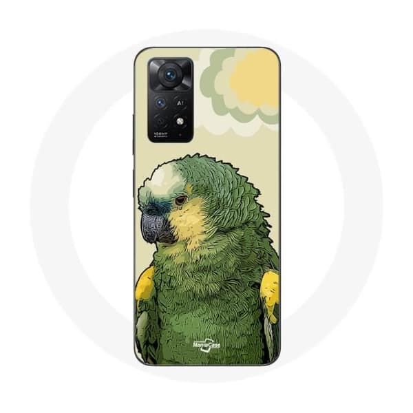 Cover - Amazon - Redmi Note 11 Pro 5G - Blød - Grøn - Papegøjer Grön